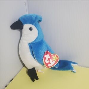 Rocket the Blue Jay Ty Beanie Baby DOB March 12, 1997, Good Condition. This Ty B
